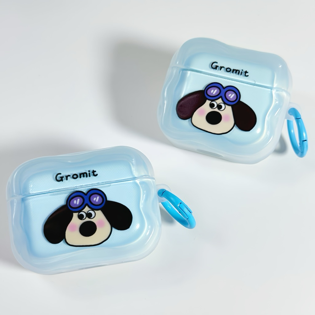 vỏ ốp case airpod 4/pro2/pro/3/2 cún gromit xanh dương 1342 ốp đơn giãn đáng yêu ốp airpod