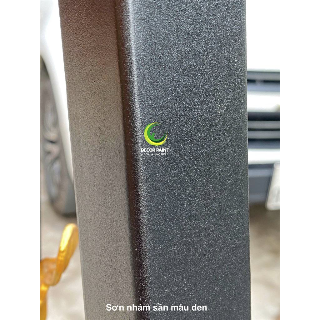 Sơn trên sắt  mạ kẽm, nhôm, đồng, inox, nhựa màu đen nhám Decor Paint
