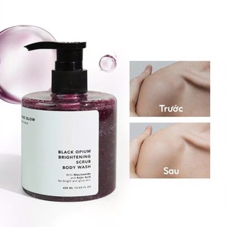  Sữa tắm trắng da dưỡng ẩm tẩy da chết Grace and Glow Black Opium Body Wash 400ml nước hoa Niacinamide sữa tắm thơm 