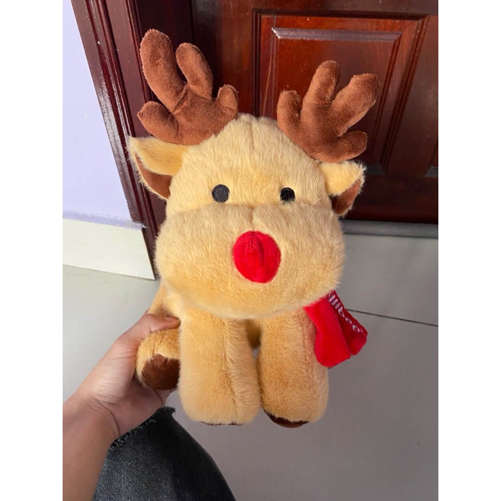 [HÀNG GỐC JOLLIBEE CÓ TEM] Gấu Bông Tuần Lộc Jollibee Giáng Sinh Hot Trend 2025 - 28cm