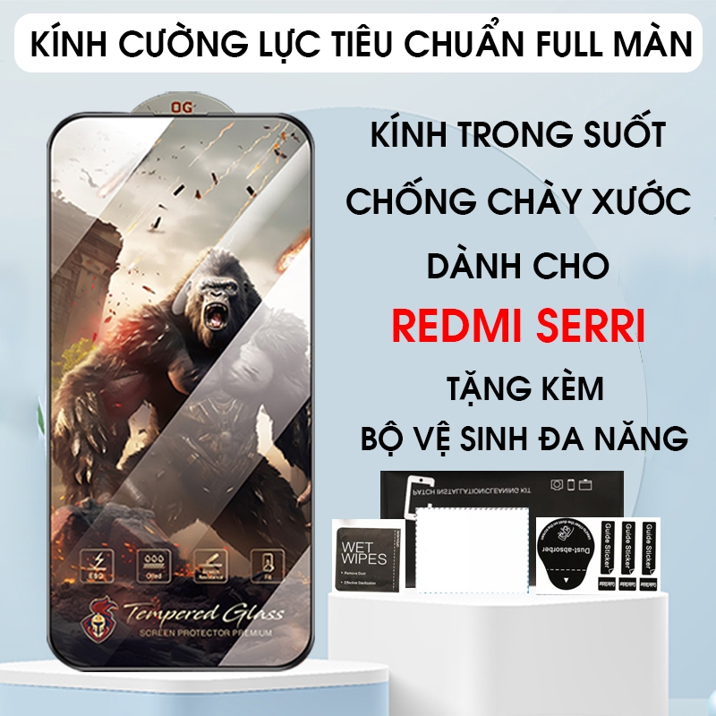 Kính cường lực Redmi K40 / K40S / K40 Pro / K40 Gaming trong suốt full màn tiêu chuẩn cao cấp