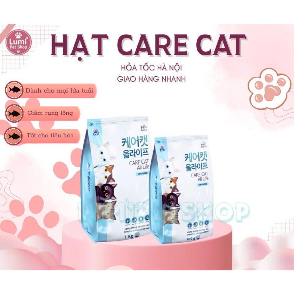 Care Cat - Thức ăn cho mèo Care Cat All Life dành cho mèo mọi lứa tuổi, hỗ trợ tiêu hóa và hệ tiết niệu