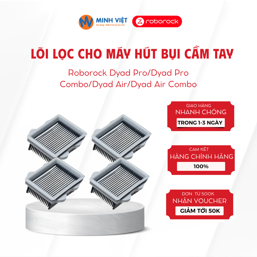 Lõi lọc thay thế Roborock Dyad Pro/Dyad Pro Combo/Dyad Air/Dyad Air Combo - Hộp 2 cái - Minh Việt