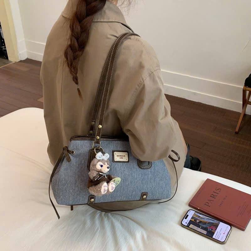 Túi Xách Nữ Tote Da Lộn Size 34cm Kèm Charm Thỏ Túi Đeo Vai Dung Tích Lớn Phong Cách Hàn Quốc - HT539 | BigBuy360 - bigbuy360.vn