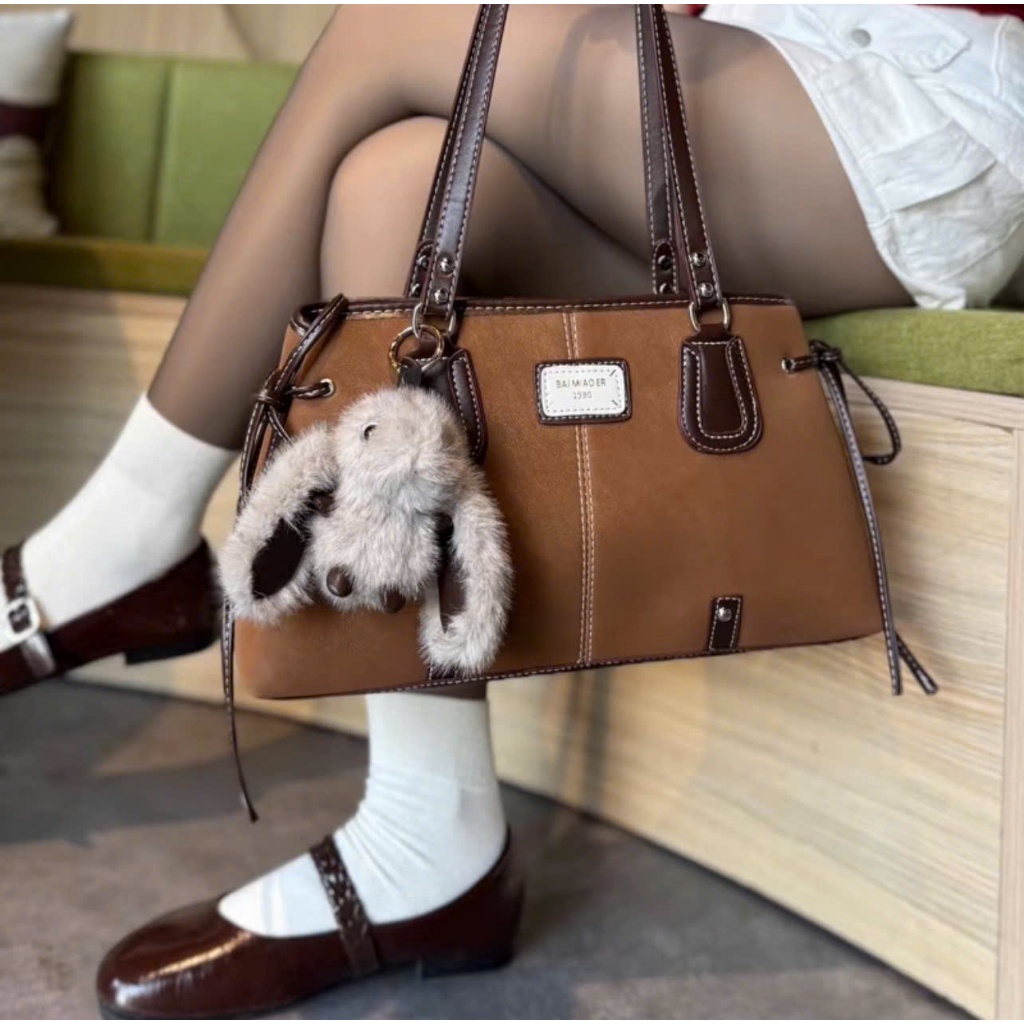 Túi Xách Nữ Tote Da Lộn Size 34cm Kèm Charm Thỏ Túi Đeo Vai Dung Tích Lớn Phong Cách Hàn Quốc - HT539 | BigBuy360 - bigbuy360.vn