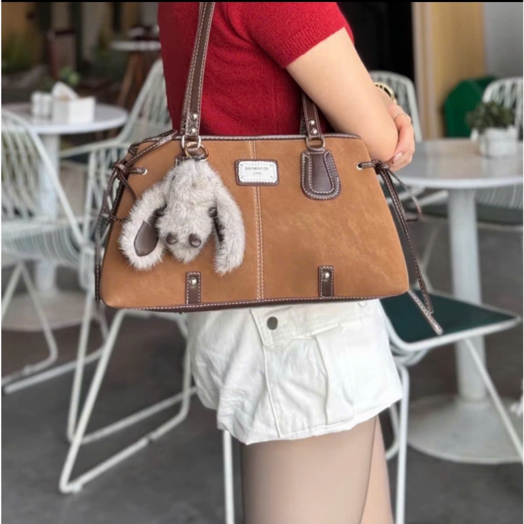 Túi Xách Nữ Tote Da Lộn Size 34cm Kèm Charm Thỏ Túi Đeo Vai Dung Tích Lớn Phong Cách Hàn Quốc - HT539 | BigBuy360 - bigbuy360.vn
