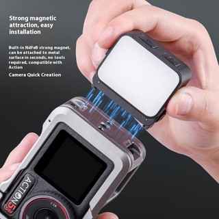 Đèn Flymile cho Insta360 X5 /DJI Action 6 5Pro 4 3/ DJI Pocket 4 3 Vlog Light Mini LED