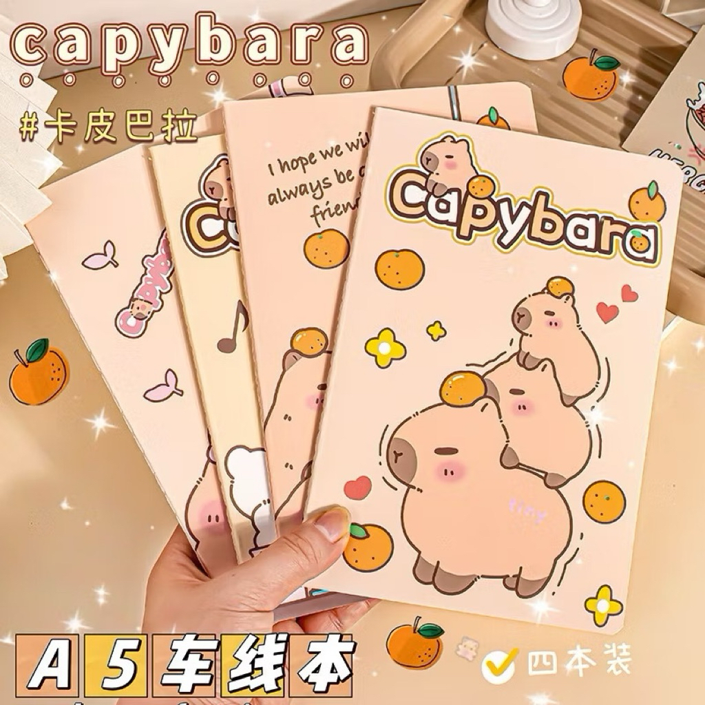 Combo 4 sổ tay a5 capibara dễ thương