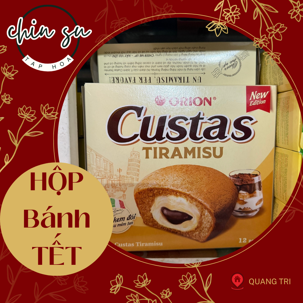 Bánh Orion Custas Tiramisu – Nhân Kem Đôi Mềm Tan – New Edition