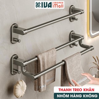  Thanh treo khăn kệ để khăn KIVA chất liệu nhôm hàng không cao cấp lắp đặt dán tường. 