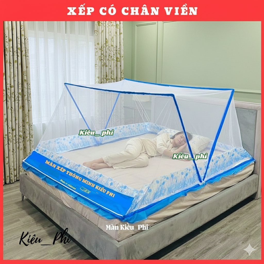 Màn chụp tự bung khung xếp ⚡Cao Cấp ⚡ Mùng ngủ chống muỗi người lớn thông minh gấp gọn tiện dụng