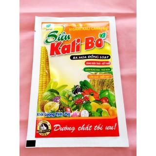  COMBO 10 GÓI Phân bón Siêu Kali Bo Kích Thích Ra Hoa Đồng Loạt,Tăng Đậu Quả Chống Rụng Trái 25GR 