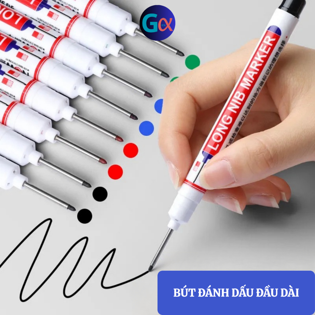 Bút đánh dấu lỗ sâu đầu dài 20mm nhanh khô, Bút Vẽ Hình Xăm Freehand Tattoo Khó Phai Màu ( BDD )