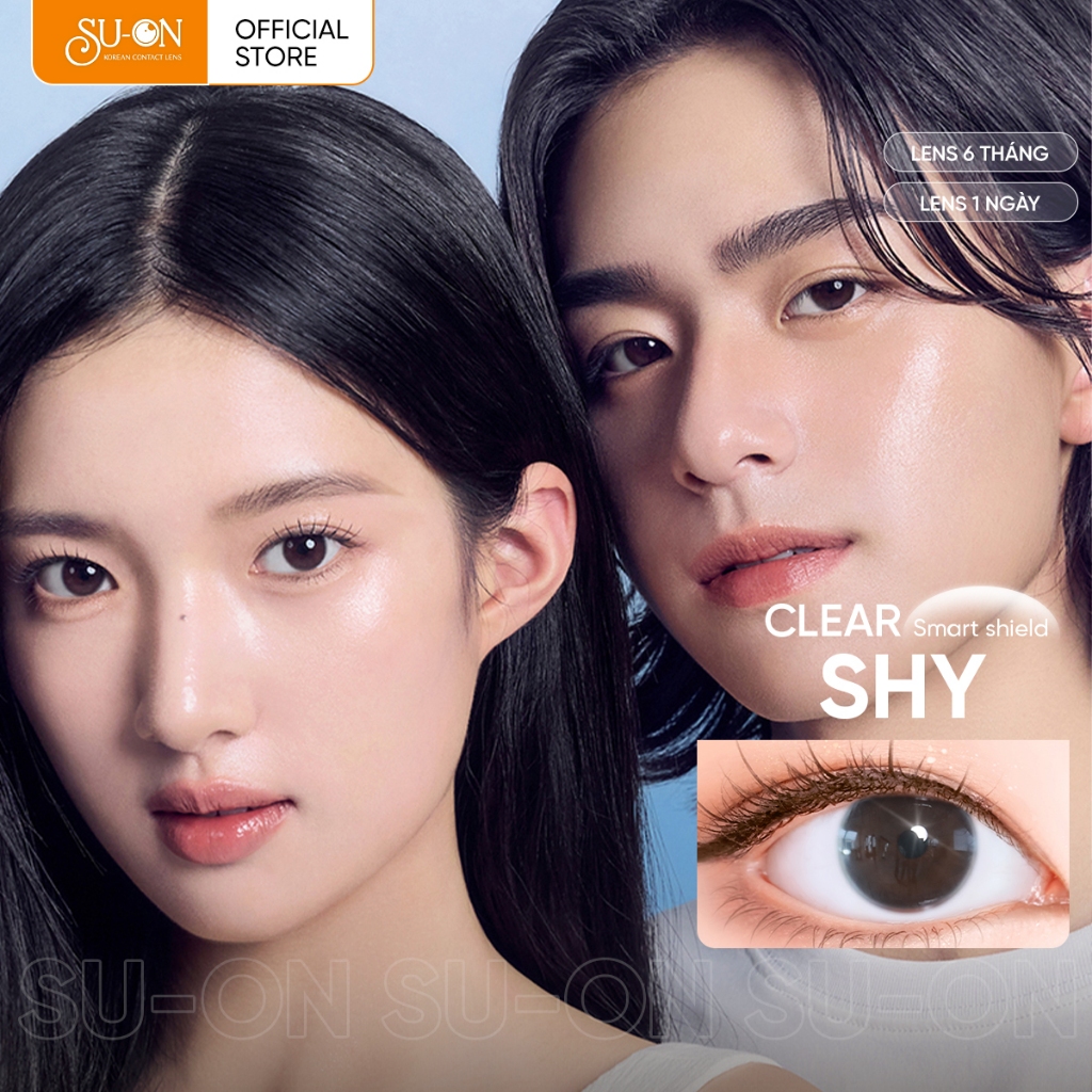 Lens cận trong suốt cao cấp CLEAR Silicone Hydrogel EYESME 6 tháng chống tia UV, chống bám bụi cho m