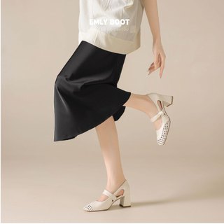 NALYN - GIÀY EMLY DA THẬT MÀU TRẮNG BE