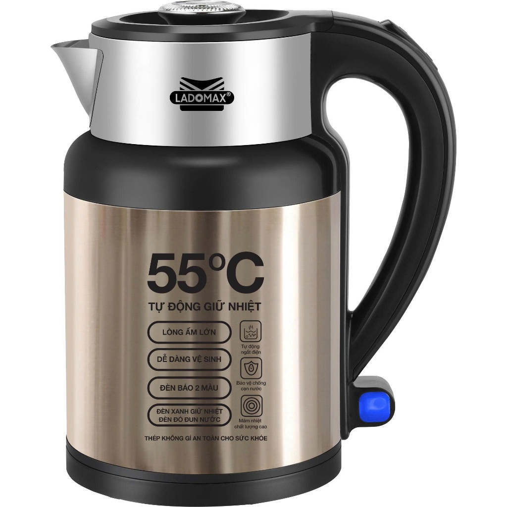 Âm Đun siêu tốc tự động giữ ấm Ladomax HA-839 thân ấm 2 lớp inox giữ nhiệt tự giữ ấm 55 độ C | BigBuy360 - bigbuy360.vn