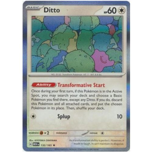 [Thẻ bài Pokemon TCG] Ditto - 132/165 - Holo Rare