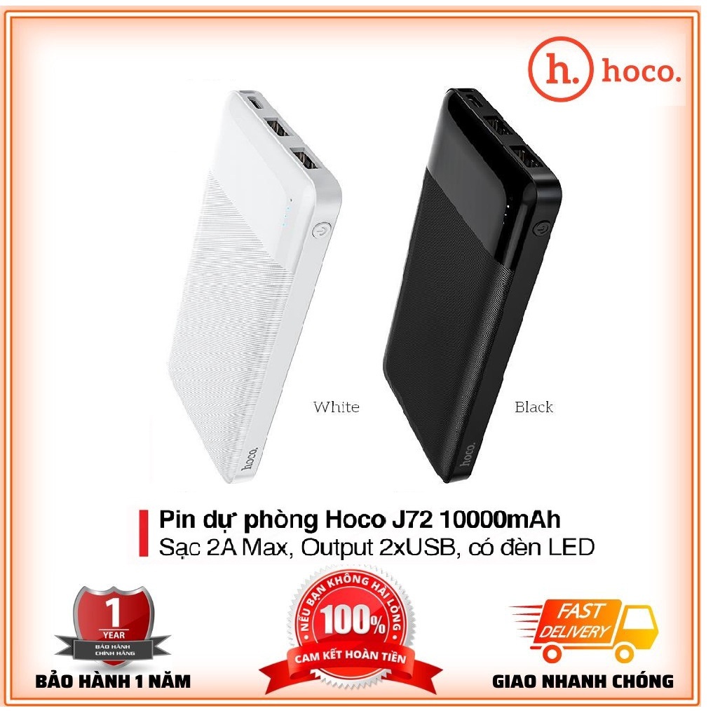 Sạc Chính Hãng HOCO J72(J100)-10.000mAh-HOCO J72(J100)