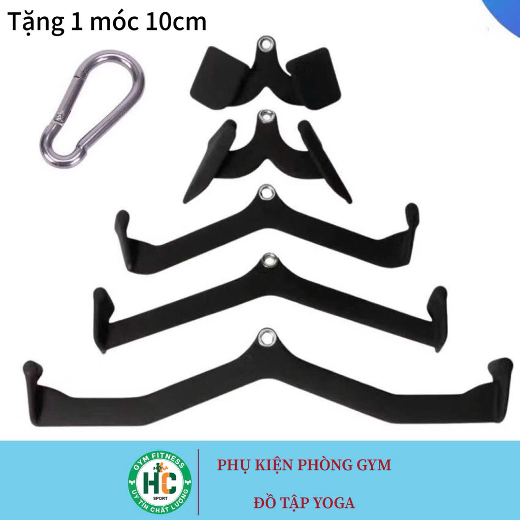 Bộ Power Grip 5 thanh kéo lưng xô kéo row, lat pull down nhập khẩu.