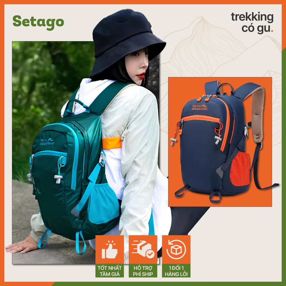 Balo Trekking 30L Royal Mountain - Balo leo núi, balo du lịch - Hoàn hảo cho chuyến leo núi 2N1Đ