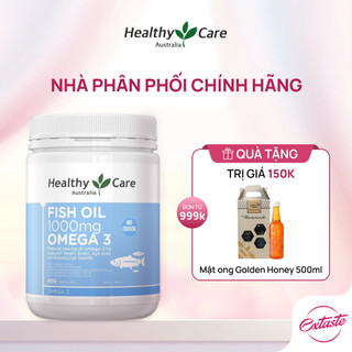  Viên uống dầu cá Omega 3 Healthy Care hộp 400 viên giúp bổ não sáng mắt và hỗ trợ tim mạch 