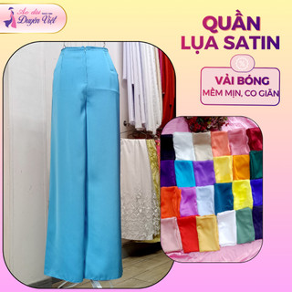 Quần áo dài/bà ba truyền thống nữ lụa satin cao cấp may sẵn, form ống suông, thoáng mát, nhiều màu.