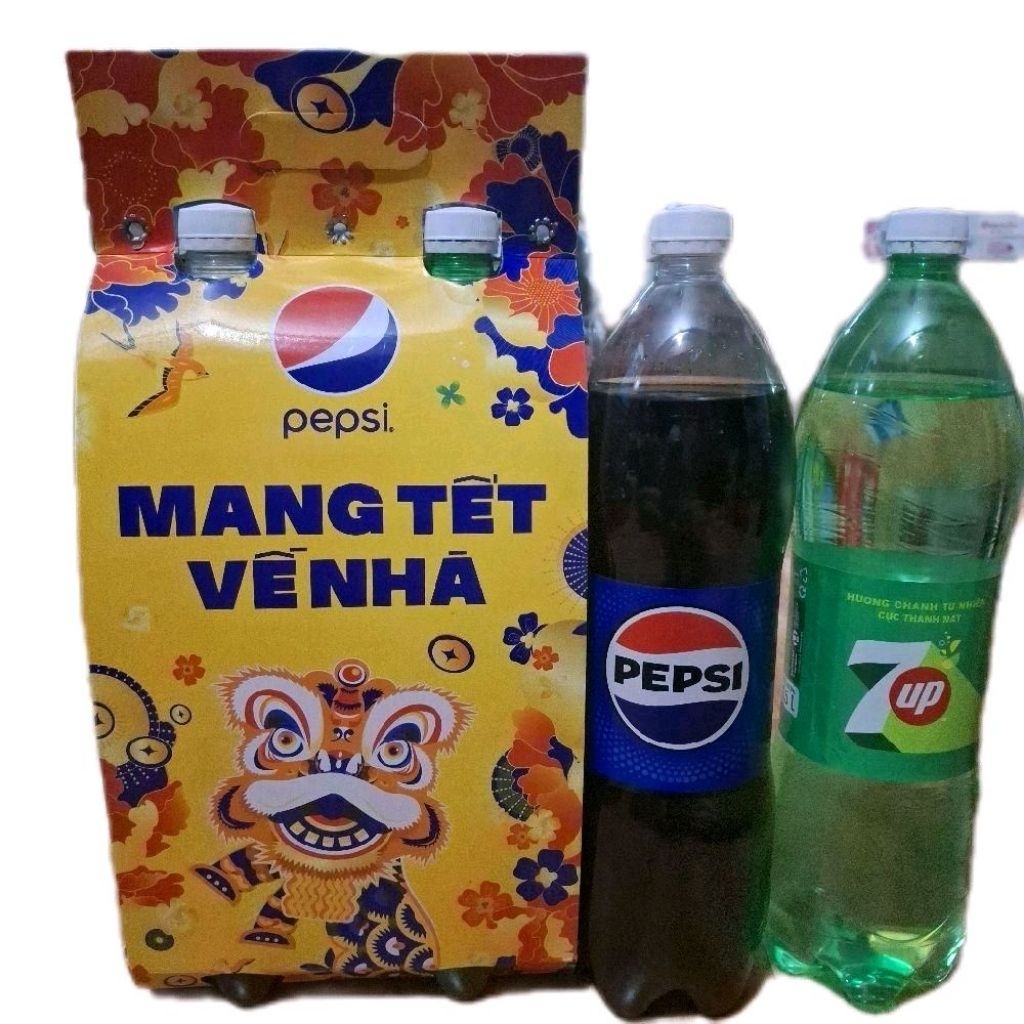 combo 2cặp quà tết nước ngọt pepsi và 7 úp( cặp 2chai 1500ml )đậm đà thơm ngon làm quà tặng người th