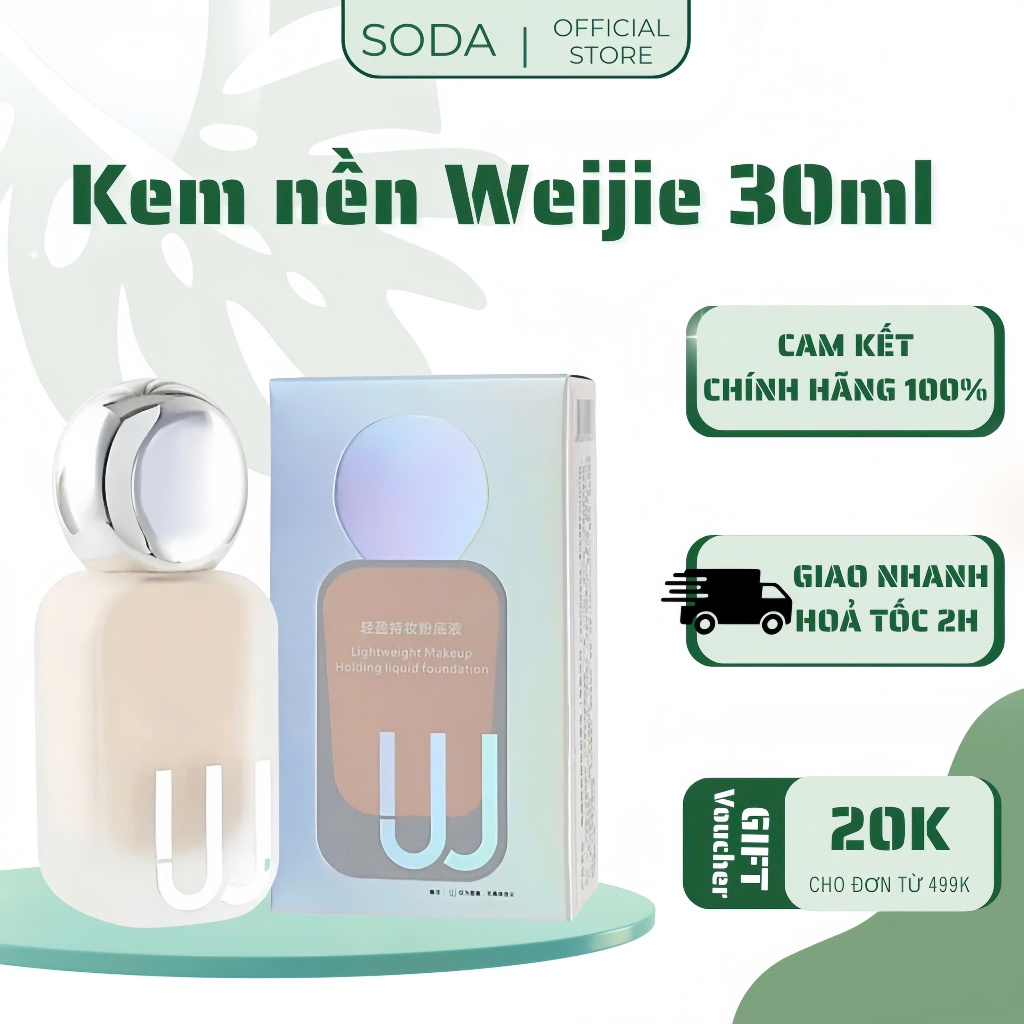 Kem nền, kem lót Z.W.J Weijie 30ml cho lớp nền mỏng nhẹ tự nhiên, chống thấm nước, kiểm soát dầu