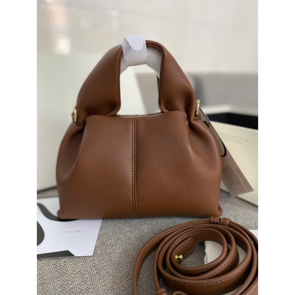 Túi Đeo Chéo Nữ Polene Numero Nâu Đậm