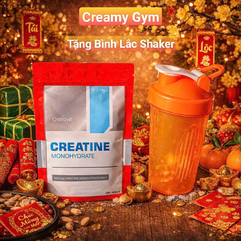 [Tặng Bình Lắc Shaker] [Mango] Ostrovit Creatine Monohydrate Tăng Sức Mạnh Cơ Bắp (Gói Dùng Thử 500g