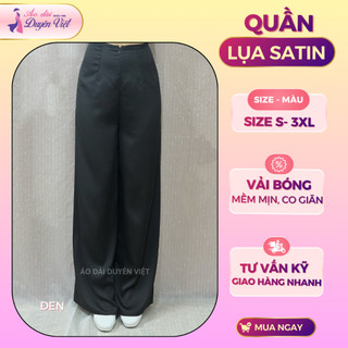 Quần áo dài/bà ba truyền thống nữ lụa satin cao cấp may sẵn, form ống suông, thoáng mát, nhiều màu.
