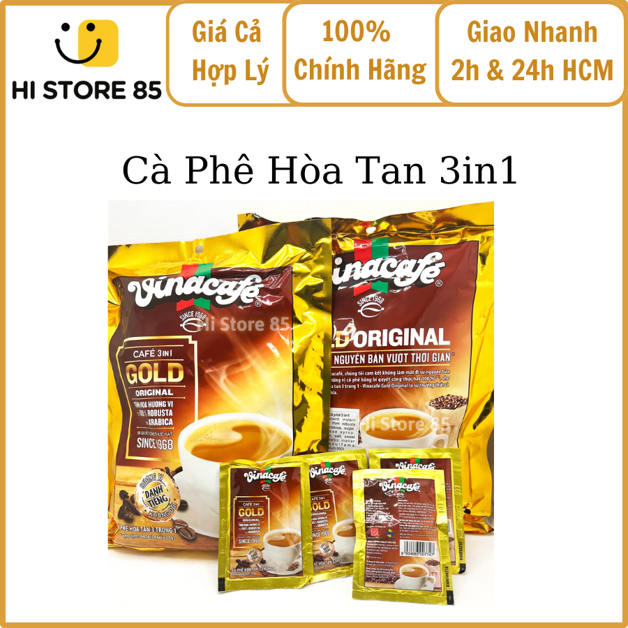Cà Phê Hòa Tan Vina Cafe Gold 3 in 1- Gói 480g/ 800g. Hi Store 85