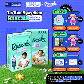 Tã Bỉm Rascal + Friends Cao Cấp NewZealand  Bỉm Rascals Dán & Quần Chính Hãng Đủ Size Cho Em Bé 