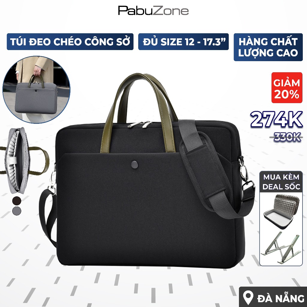 Túi Đựng Laptop Chống Sốc Chống Thấm – Cặp Công Sở Đa Năng Cho Nam Nữ 13–17.3 inch | Mã TCS4