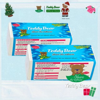 Giấy ăn rút 10 GÓI TẶNG 2 GÓI TO TEDDY BEAR MOLLIS 3 LỚP Lụa Trắng Mềm Dai Mịn Kháng Nước Cao