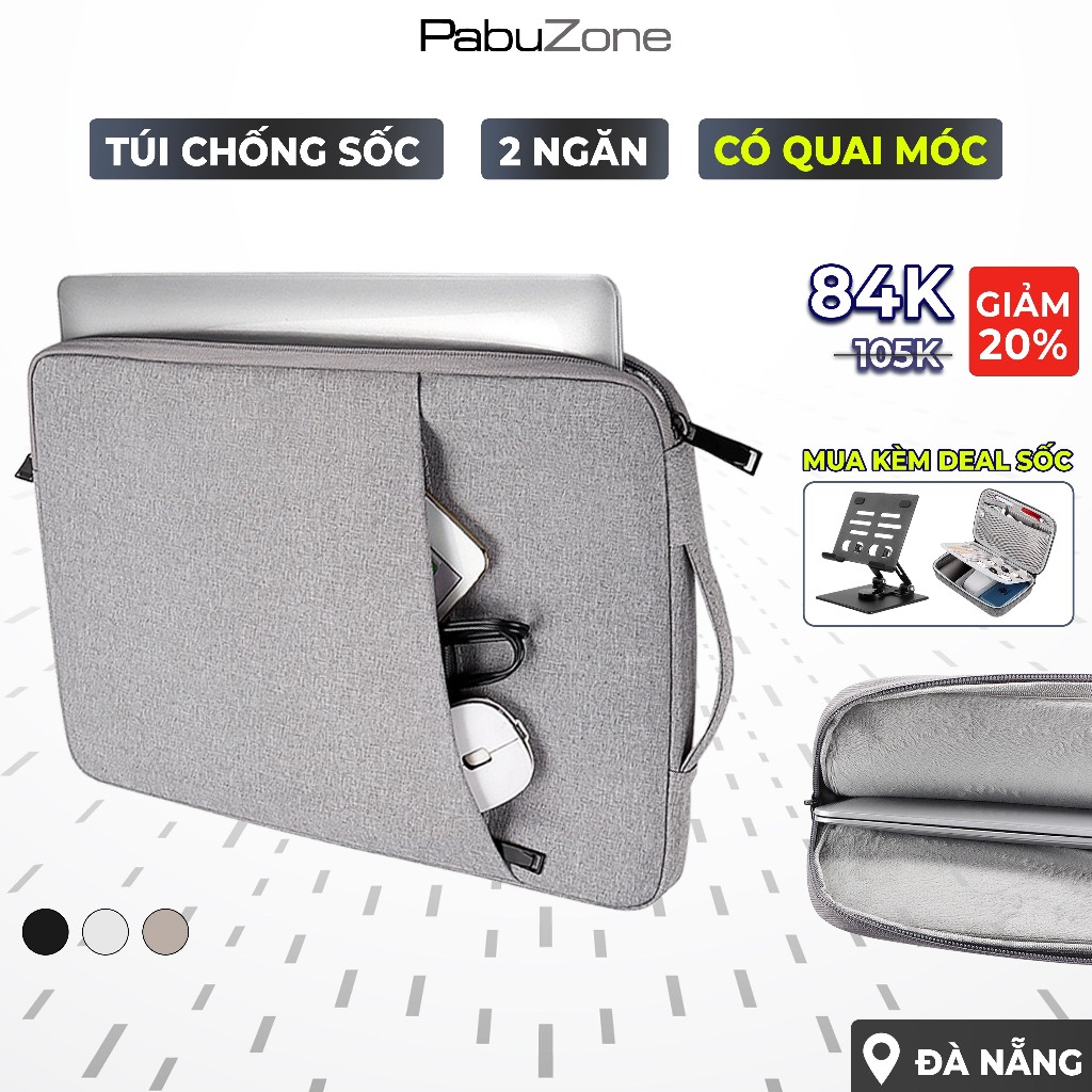 Túi Chống Sốc Laptop 13 14 15.6 Inch Cho Nam Nữ Đủ Size Chống Sốc Đựng Macbook Air M1 M2 Da Pu