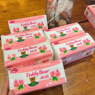 Giấy ăn rút 10 GÓI TẶNG 2 GÓI TO TEDDY BEAR MOLLIS 3 LỚP Lụa Trắng Mềm Dai Mịn Kháng Nước Cao