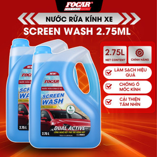 Combo 2 can nước rửa kính ô tô Focar Screen Wash 2.75L-Nước rửa kính xe hơi, nước lau kính, nước đổ kính ô tô chính hãng