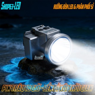  Đèn đội đầu pin trâu sáng mạnh 18 giờ 503 chóa 6cm kín nước led lase  hộp nhựa dây đeo cáp sạc  