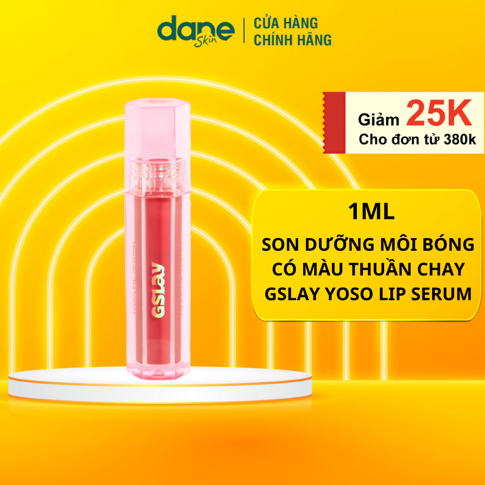 Son Dưỡng Môi Bóng Có Màu Thuần Chay GSLAY YOSO Lip Serum Dưỡng Ẩm, Tái Tạo Môi 1ml