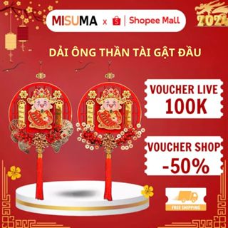  Dải Treo Thần Tài Gật Đầu,Dải Thần Tài Lắc Đầu Treo Tết May Mắn Gọi Tài Lộc May Mắn 2026 