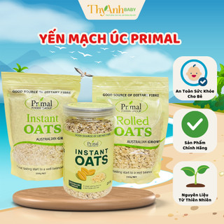 Yến mạch nguyên cán, ăn liền Instant Oats hữu cơ Primal Úc 200gr