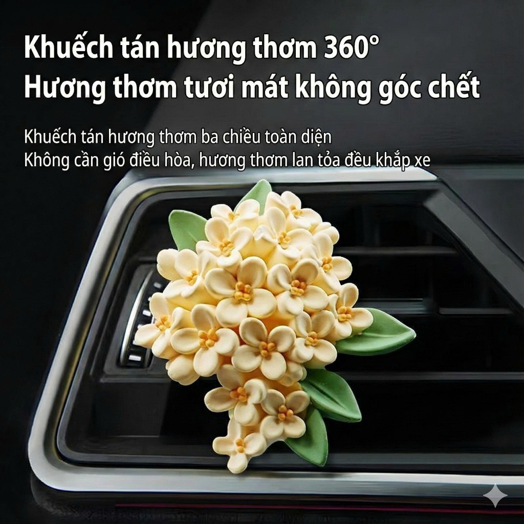 Kẹp Cửa Gió Ô Tô Hình Hoa Thơm Mát