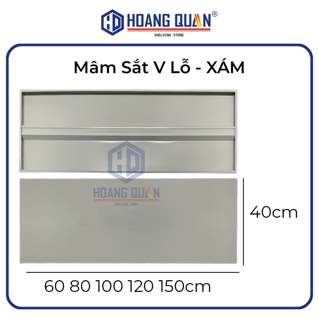 Mâm Sắt V Lỗ 40x60 40x80 40x100 40x120 40x150 Lắp Ráp Kệ Sắt V Lỗ Chịu Lực Dày 7Dem Sơn Tĩnh Điện