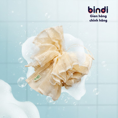 Bông Tắm Tạo Bọt Bindi – Cotton Cao Cấp, Tẩy Tế Bào Chết, Tiết Kiệm Sữa Tắm