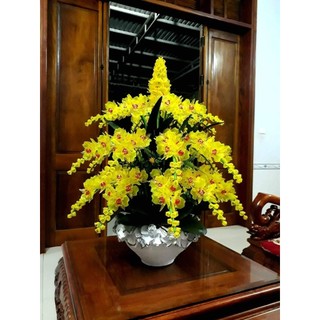 Set nguyên liệu hoa pha lê tự làm mẫu 25 cành 6 hoa(k gồm chậu)