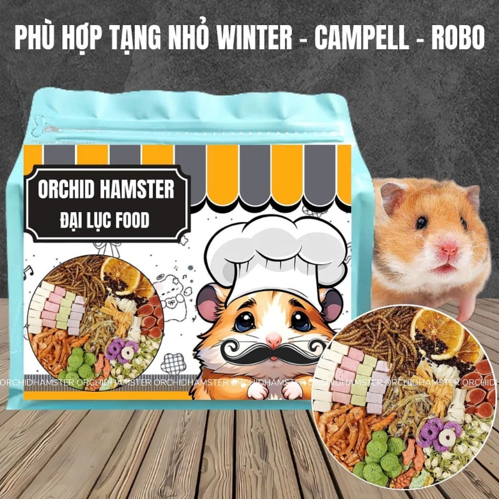 Thức Ăn Hamster Orchid Đại Lục Bản Hạt Nhỏ Bổ Sung Đạm Protein Tăng Cảm Giác Thèm Ăn