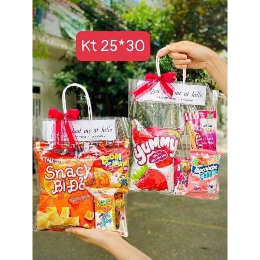10 túi đựng bánh kẹo size 25* 30 đựng được bim 5k