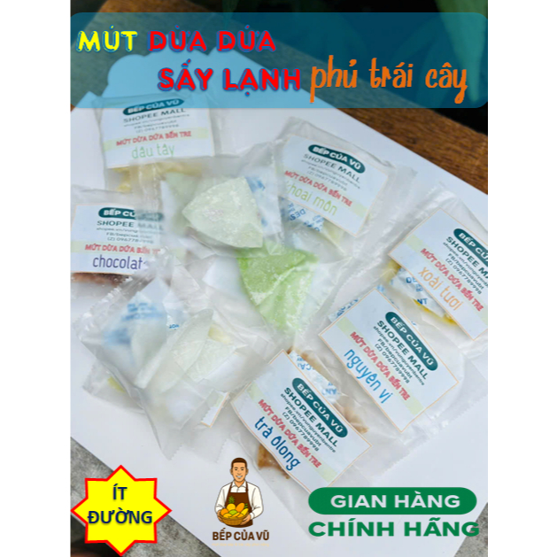 [DATE MỚI - ĐỘC QUYỀN] {MỨT DỪA DỨA BẾNTRE} Chọn 15 Vị Best Sellers Ngon Dẻo {BẾPCỦAVŨ} ĐặcSản ĂnVặt