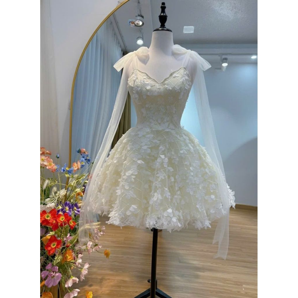 VÁY BƯỚM XOÈ 2 DÂY CỰC XINH, VÁY XINH, VÁY ĐI CHƠI, VÁY ĐI TIỆC, VÁY PHÙ DÂU, VÁY ĂN CƯỚI